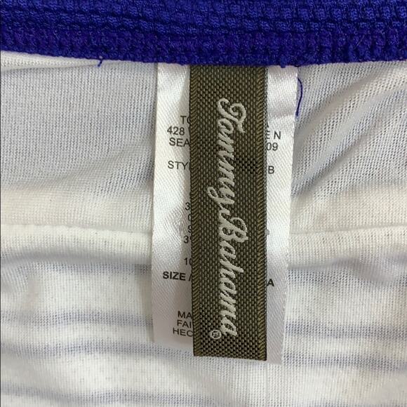 Tommy Bahama Textured Striped Blue/White Bikini Bottom - Picture 2 of 6